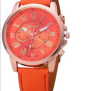 PU Leather Band Watch